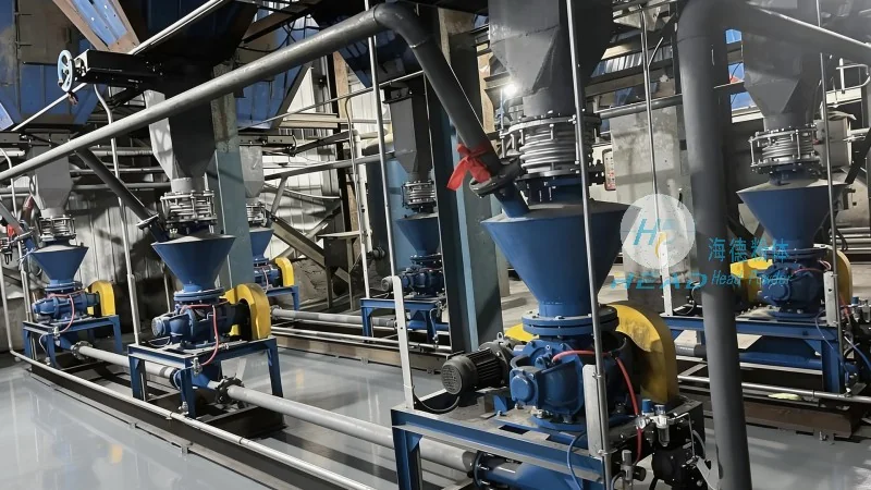 System pneumatycznego przenoszenia chlorku potasu