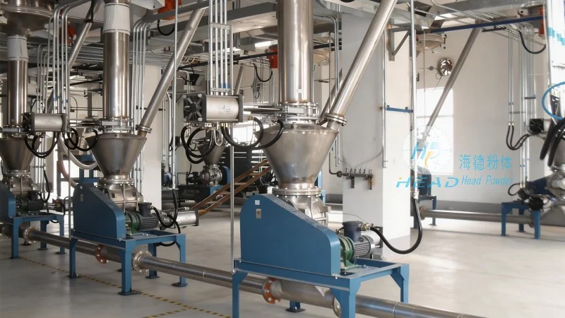 Pracovní princip a vlastnosti pneumatického přenášecího zařízení s materiálem hydroxidu alumina