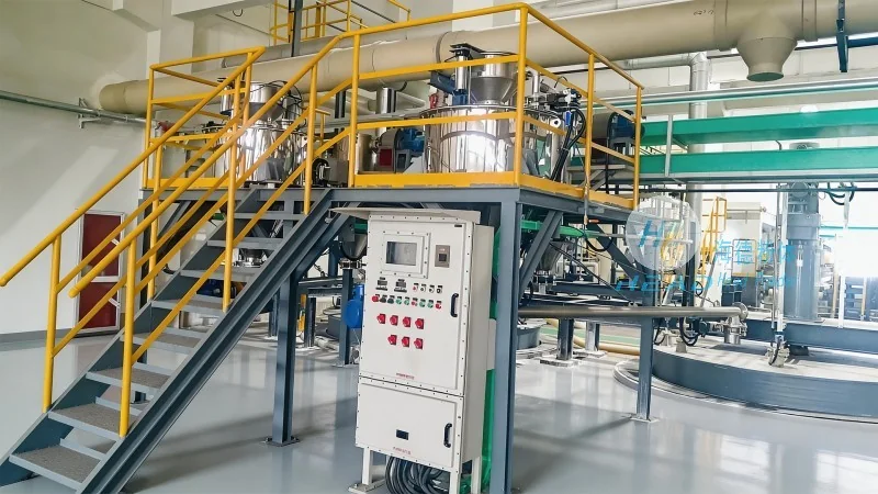 System pneumatycznego przenoszenia poliacrylamidu