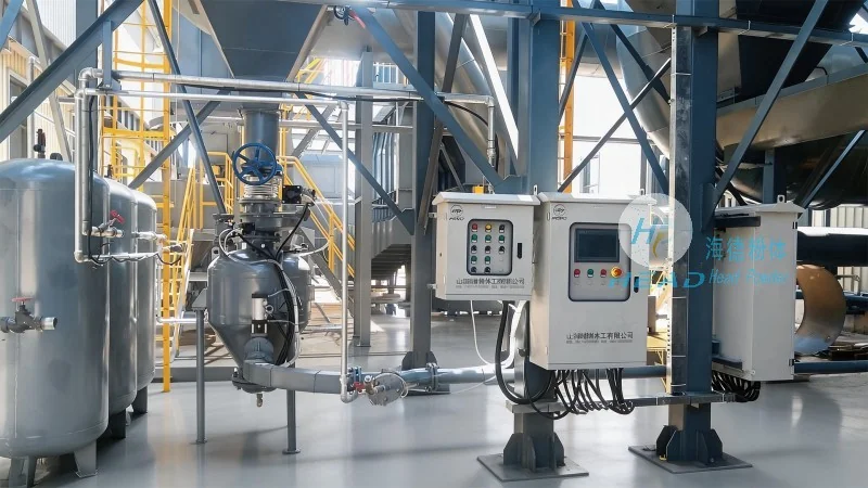 System pneumatycznego przenoszenia filtrów pyłu i materiałów pakowania