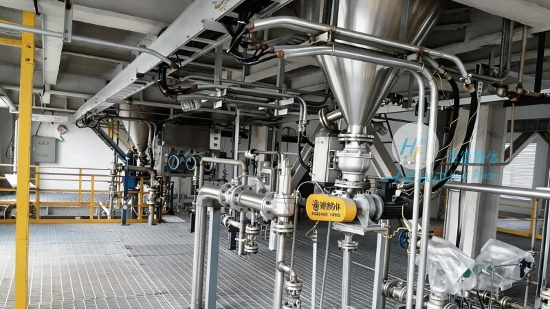 Phnom Penh, Kambodja – Projekt pneumatycznego przenoszenia proszku dodatków chemicznych