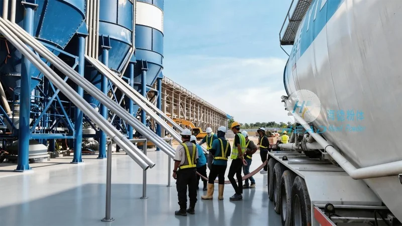 System przenoszenia pneumatycznego proszku aluminiumu